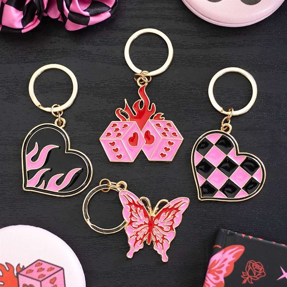 Thumbnail: Flaming Butterfly Keyring