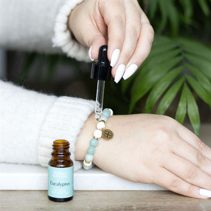 Thumbnail: Abundance Amazonite Crystal Essential Oil Bracelet