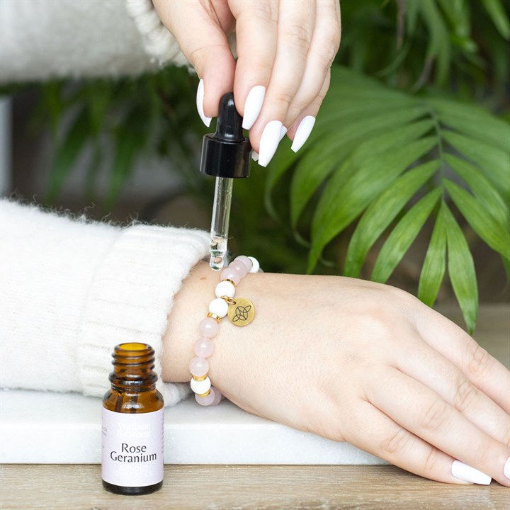 Thumbnail: Self Love Rose Quartz Crystal Essential Oil Bracelet