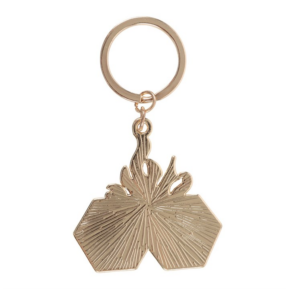 Thumbnail: Flaming Dice Keyring