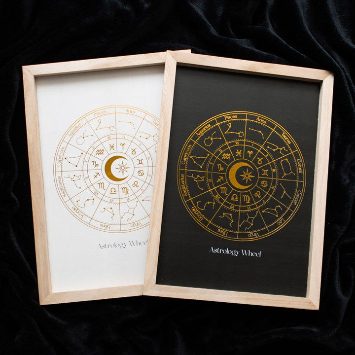 Thumbnail: Off White Astrology Wheel Framed Wall Art Print