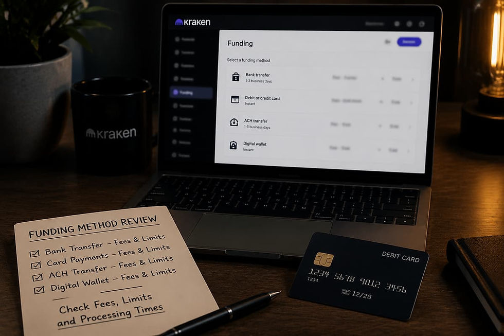 Funding method review before buying Bitcoin on Kraken
