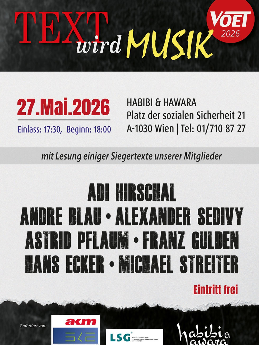 VOET Text wird Musik