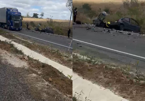 Colisão entre carro e ônibus deixa uma pessoa morta na BR-116 - Em Santa Bárbara/BA