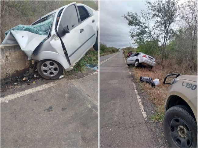 Acidente na BA-026 deixa 4 pessoas mortas e uma criança ferida - Entre Planaltino e Nova Itarana/BA