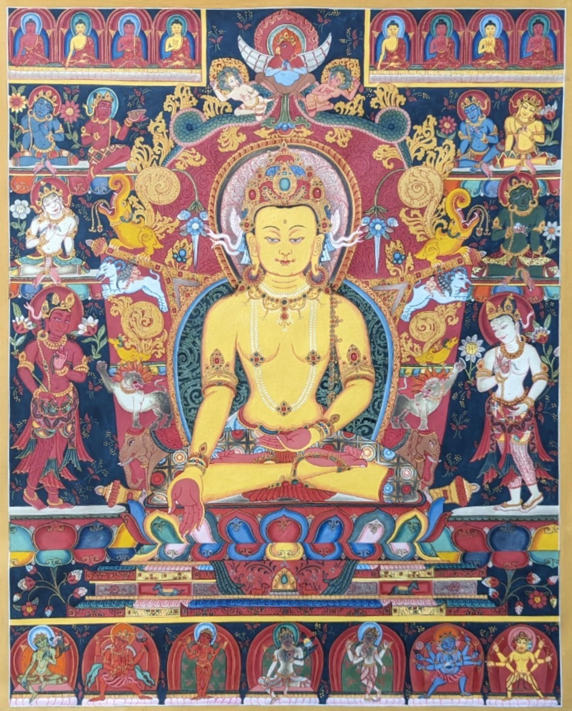 Ratnasambhava Buddha Size: (43x53cm)