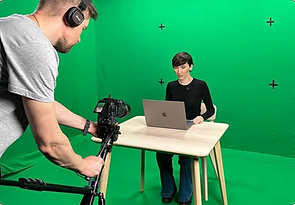 Grabacion con pantalla verde cromakey Barcelona