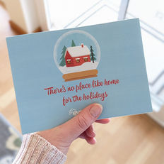 There's no place like home for the holidays greeting card.