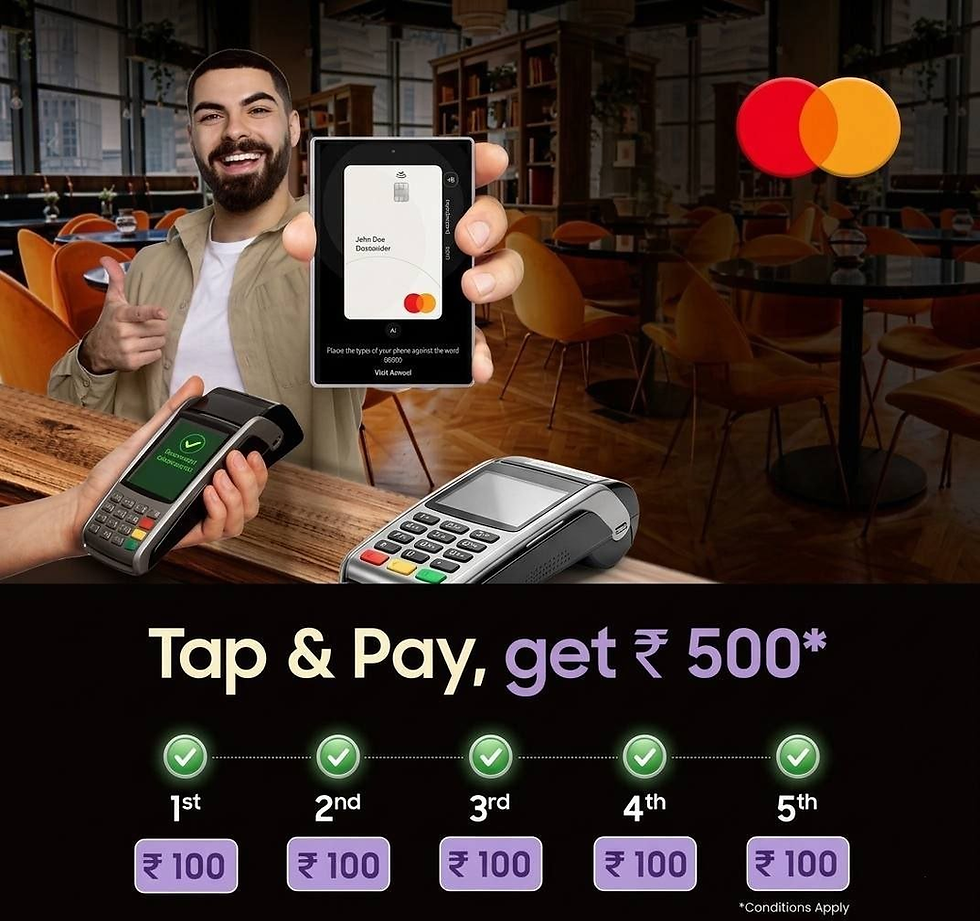Mastercard Rs 500 offer on Samsung Wallet.