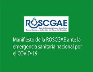 ECUADOR | ROSCGAE se pronuncia ante la emergencia sanitaria nacional por el COVID19