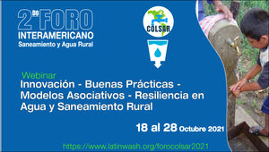 COLSAR invita al II Foro Interamericano Saneamiento y Agua Rural 2021