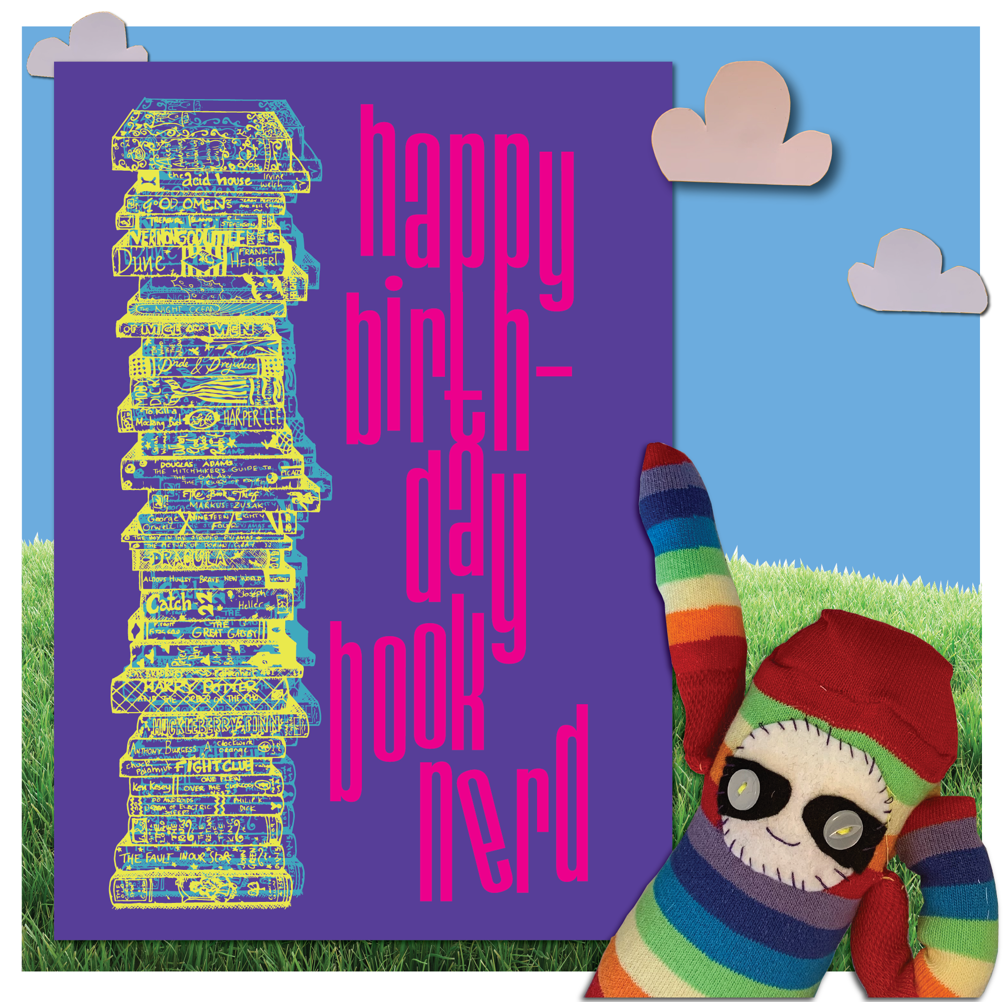 Book Nerd Birthday Card