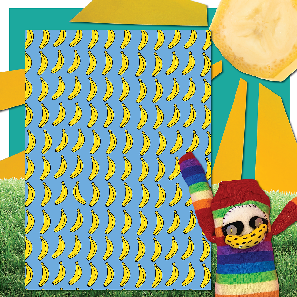Thumbnail: Illustrated Postcards, Set of 3. Banana Theme