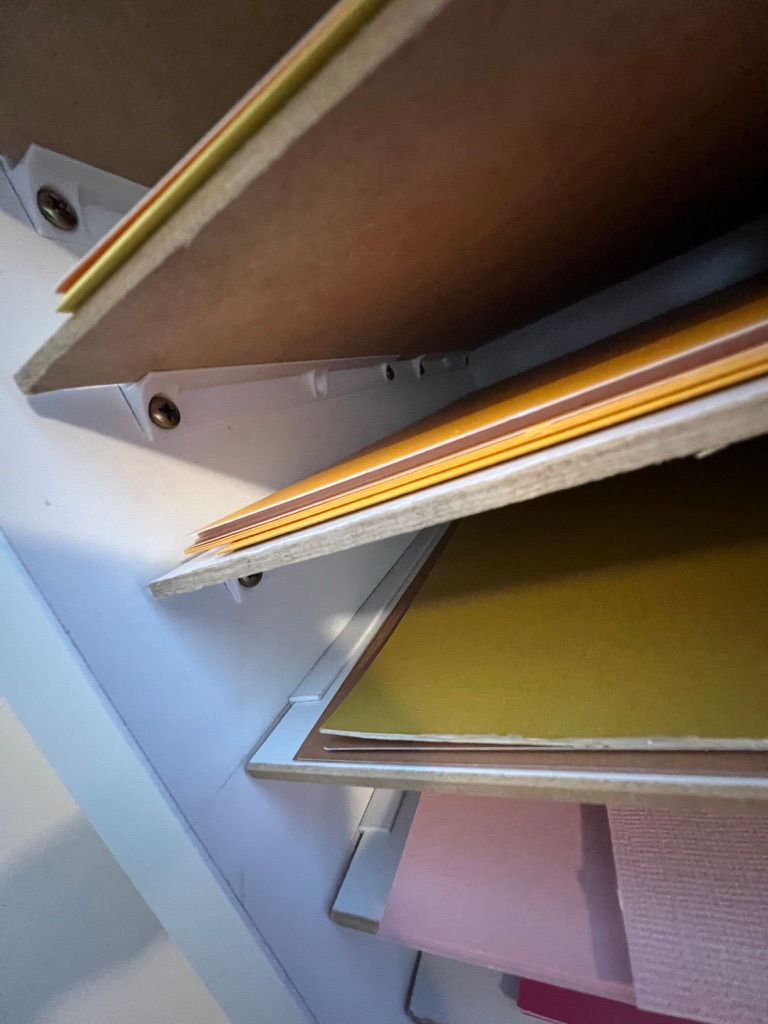 Cardstock Kallax dividers.