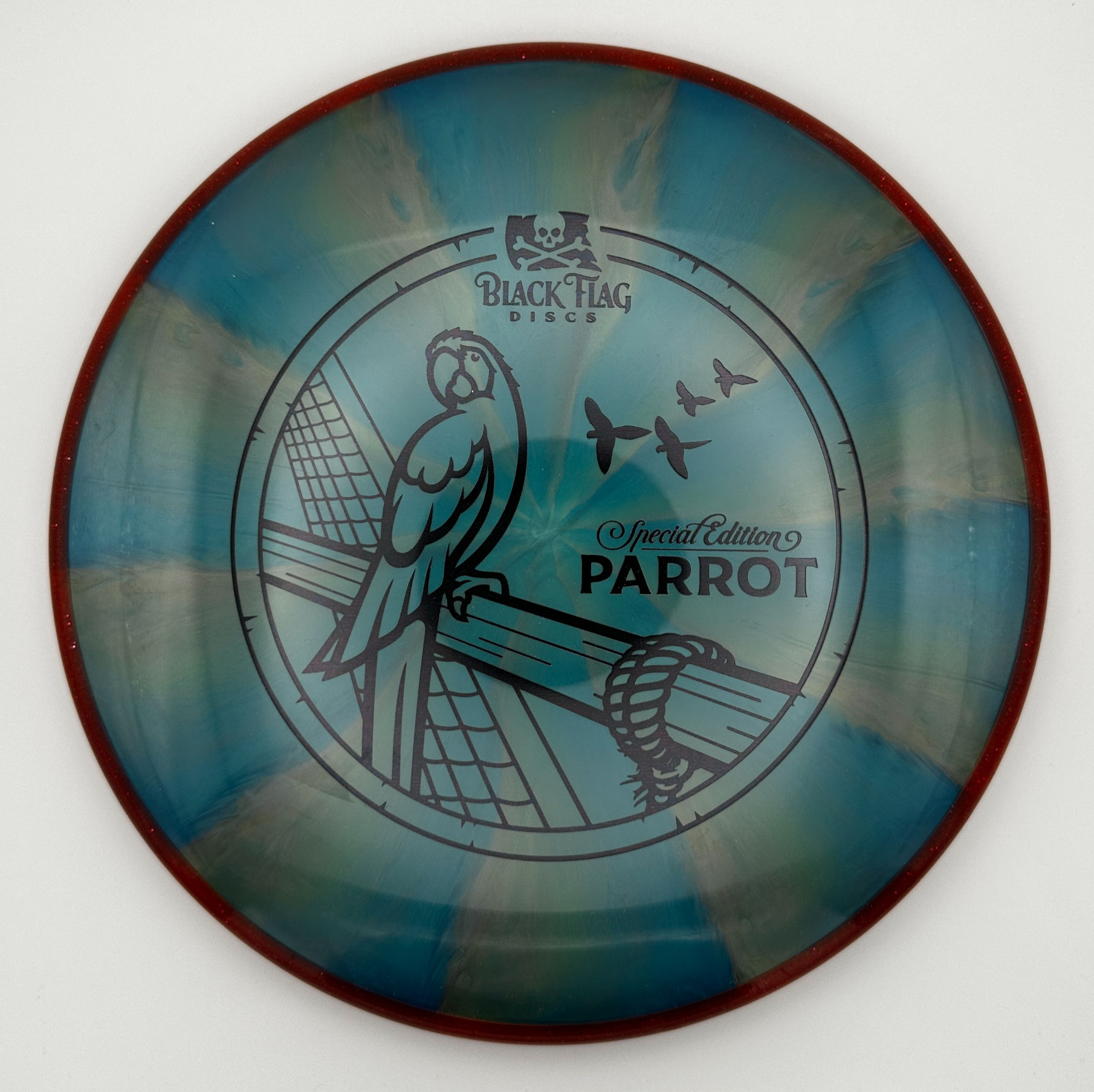 PARROT - Steel Pearl Blast w/ Sea Sparkle Rim 172g (Axiom Envy - Prism Plasma)