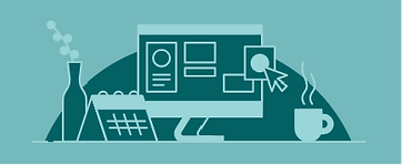 Vector image of desktop pc