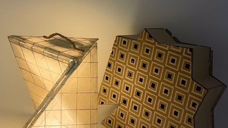 side by side lantern + packaging