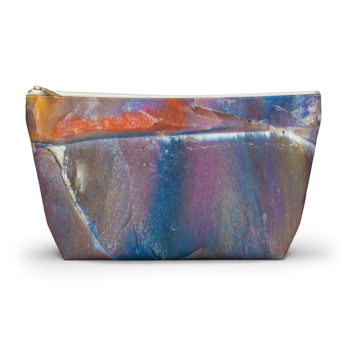 Accessory Pouch w T-bottom, petrified wood, petrified national park, colorful, multi-colored, Nature's Best Award