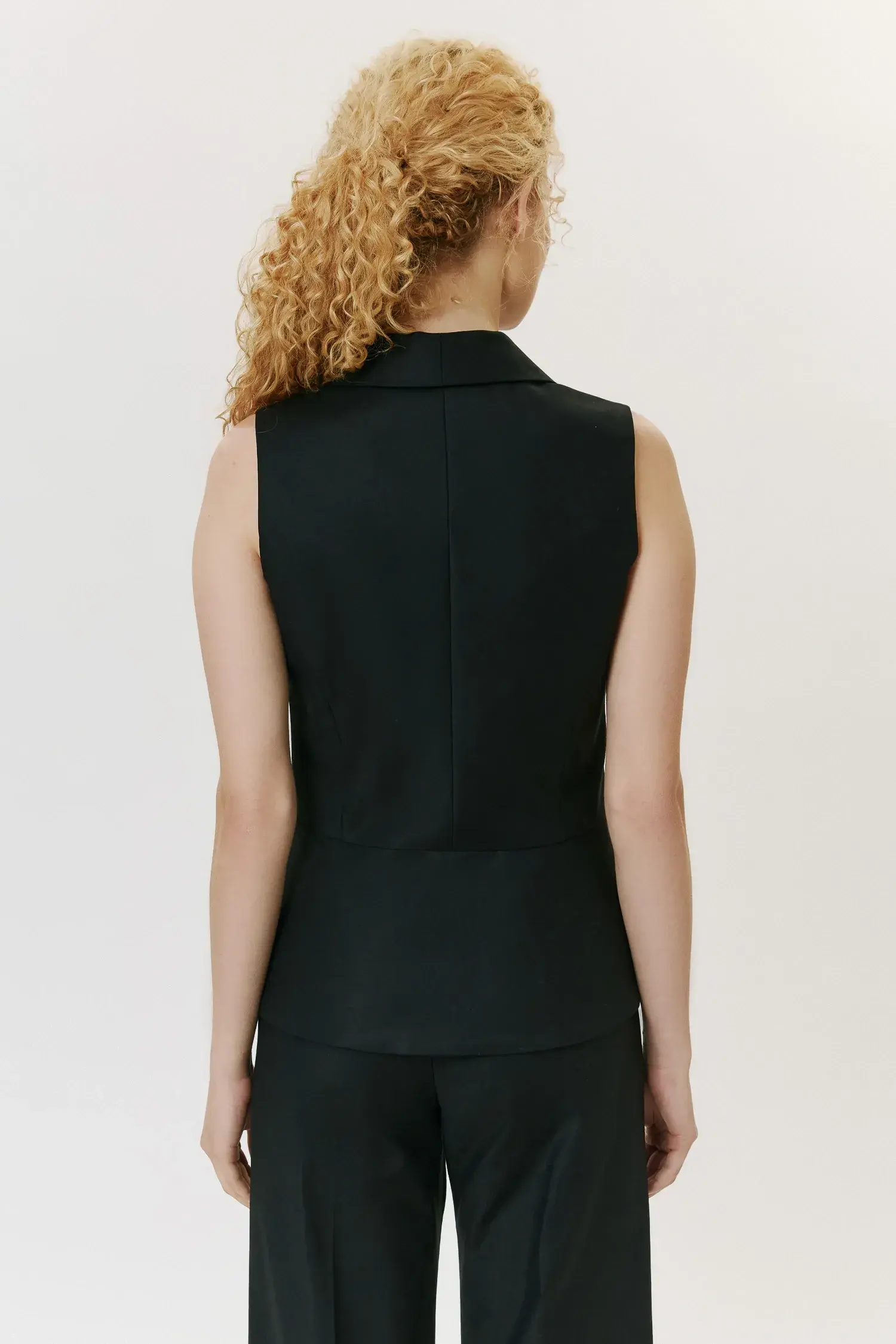 Top Abotoamento Duplo Preto Andrea Marques
