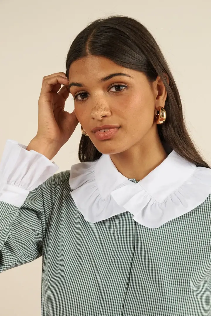 Miniatura: Boissière Shirt Dark Green Vichy Maria de la Orden