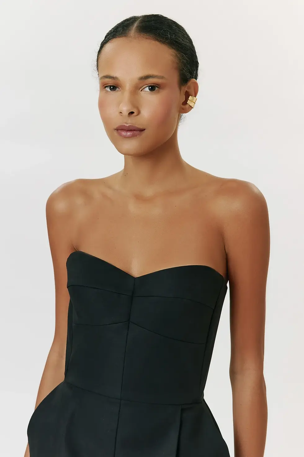 Miniatura: Macacão Corselet Prega e Vinco Preto Andrea Marques