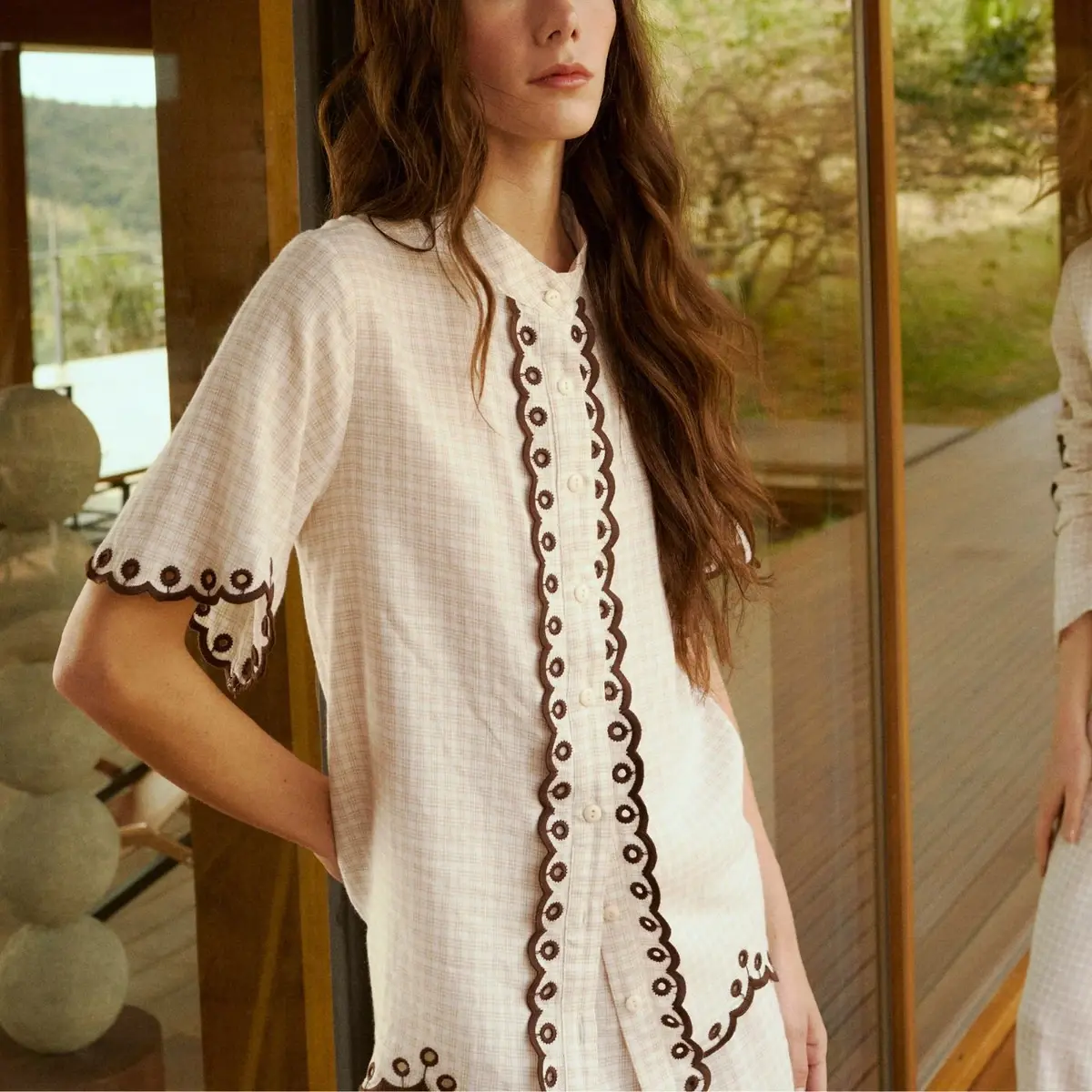 Camisa Linen Bordado Missnclof