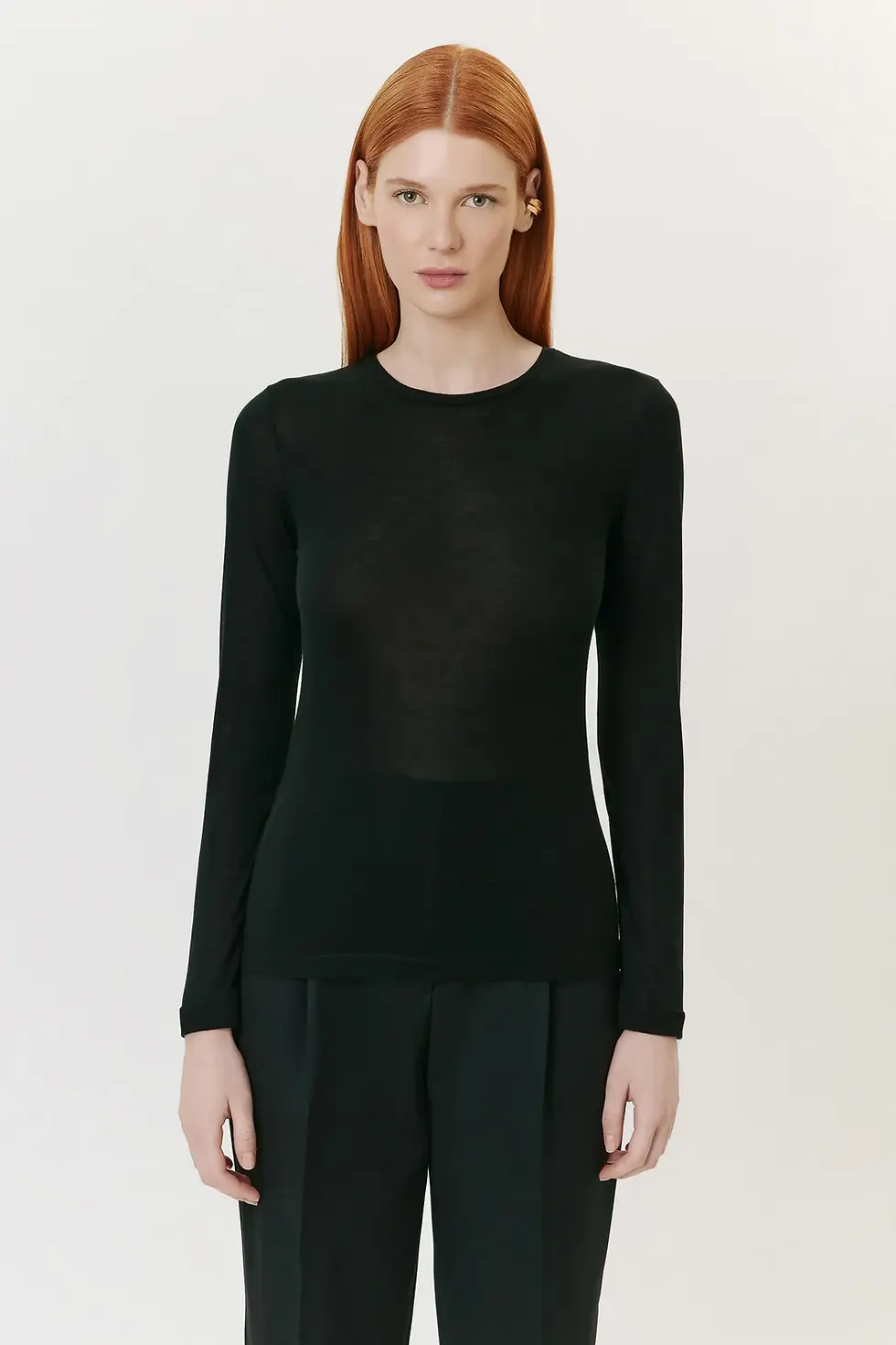 Miniatura: Blusa Malha Manga Longa Preto Andrea Marques
