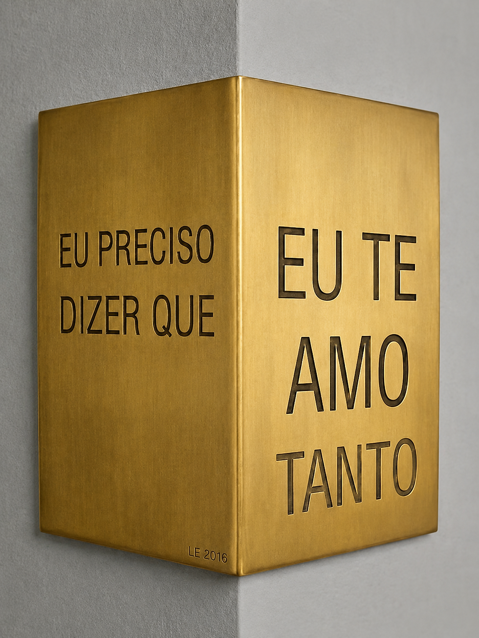 Miniatura: Obra de Arte Latão Exquinas Pequena Namorados por Dani Cutait