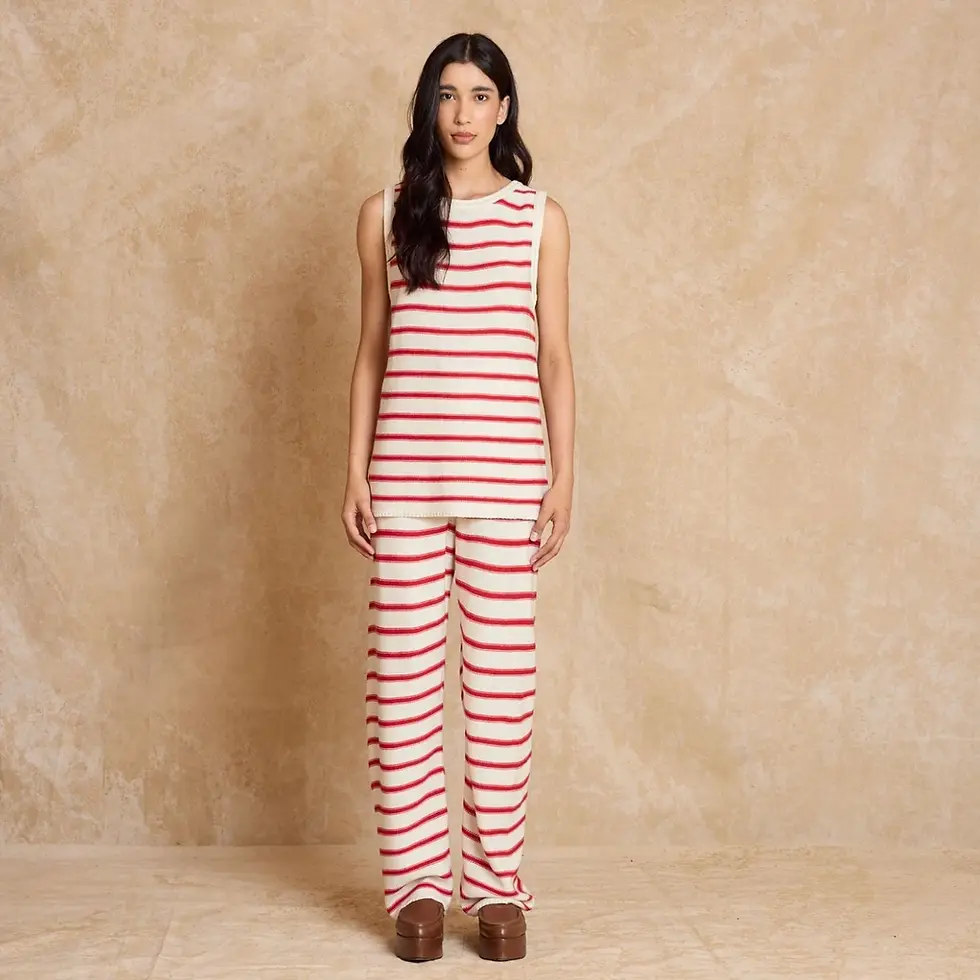 Miniatura: Conjunto Tricot Listras Missinclof