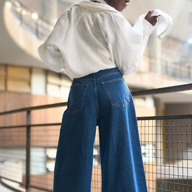 Miniatura: Calça Jumbo Bowie Azul Médio Yes I Am Jeans