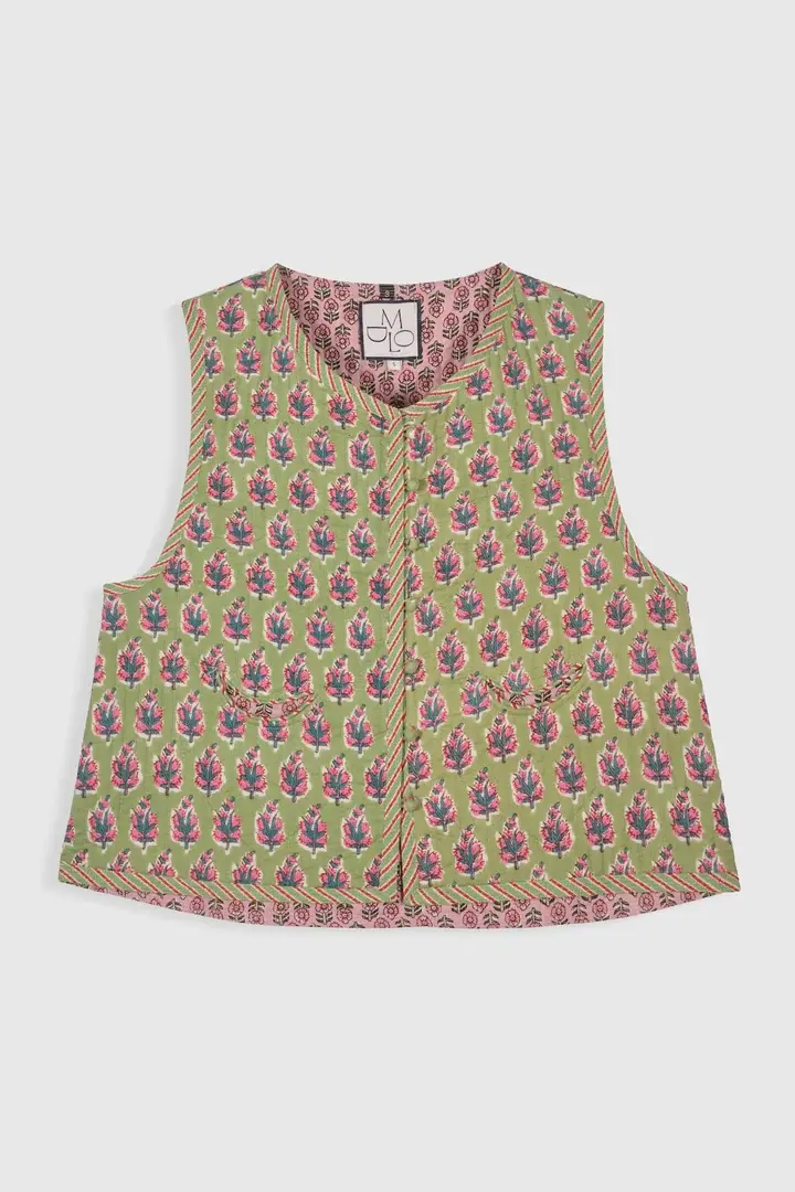 Miniatura: Giverni Vest Green Flowers Maria de la Orden