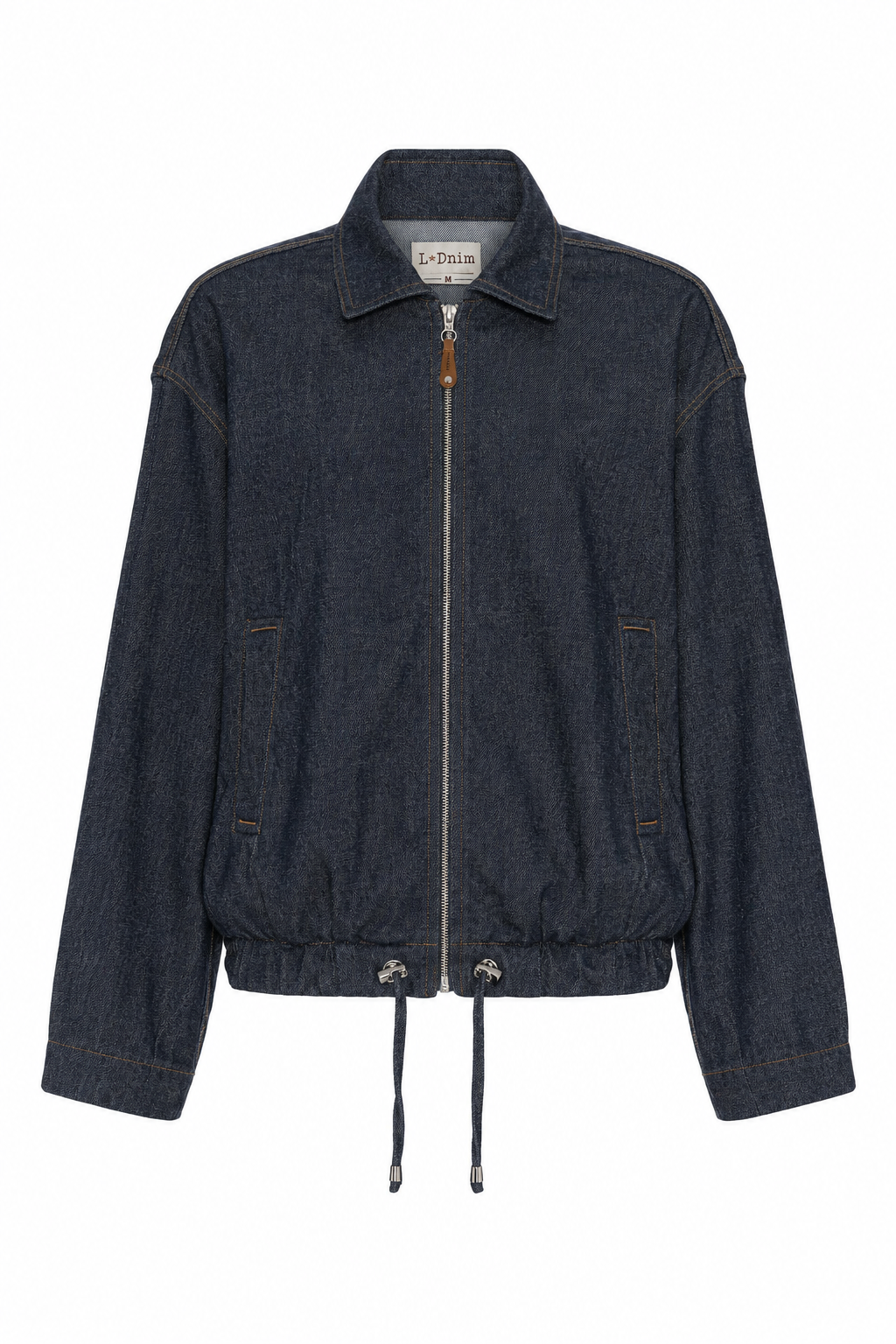 Jaqueta Bomber Ilhós Raw Denim L*Dnim