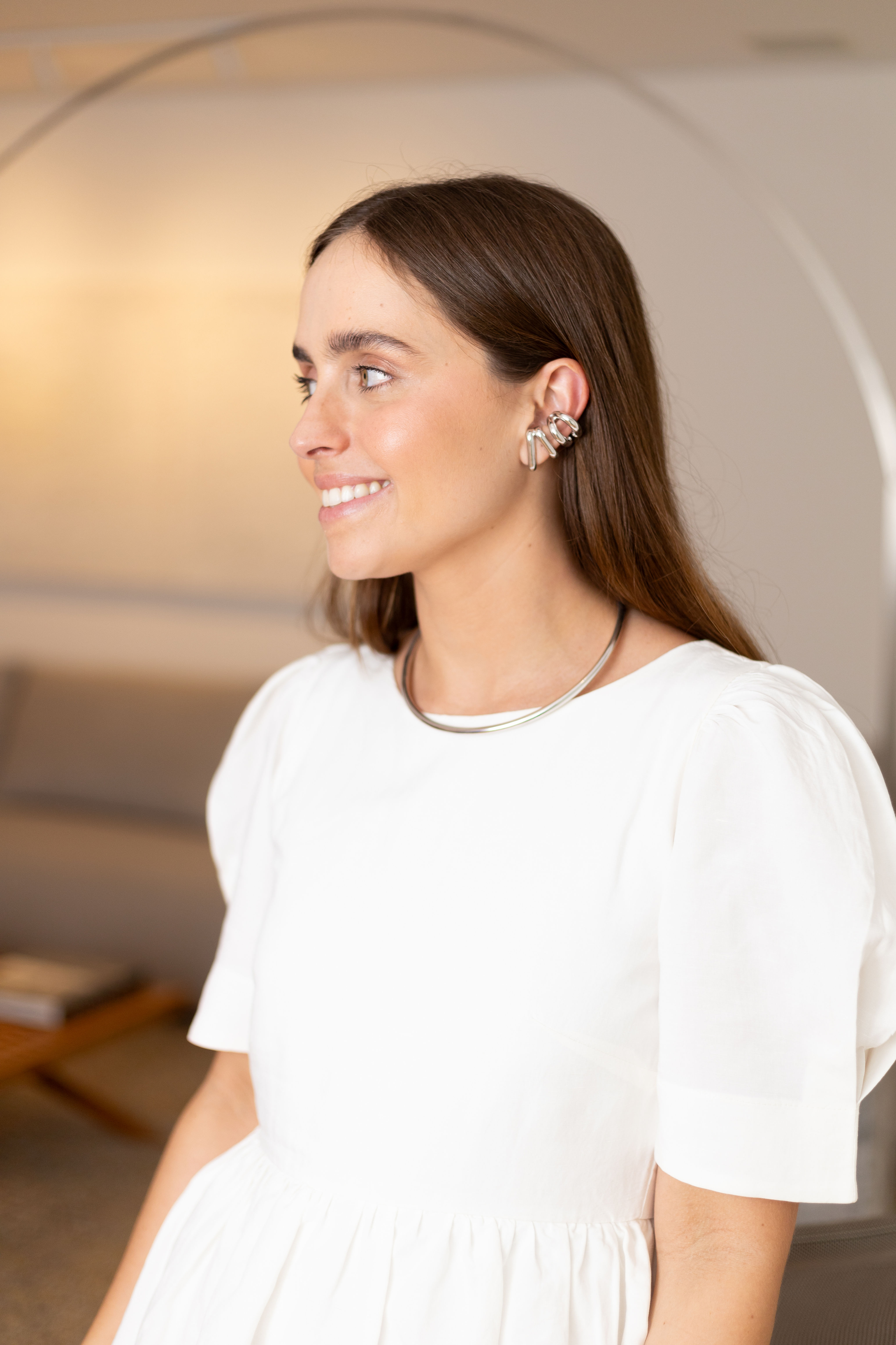 Brinco Bold - Ródio | Luisa Schröder