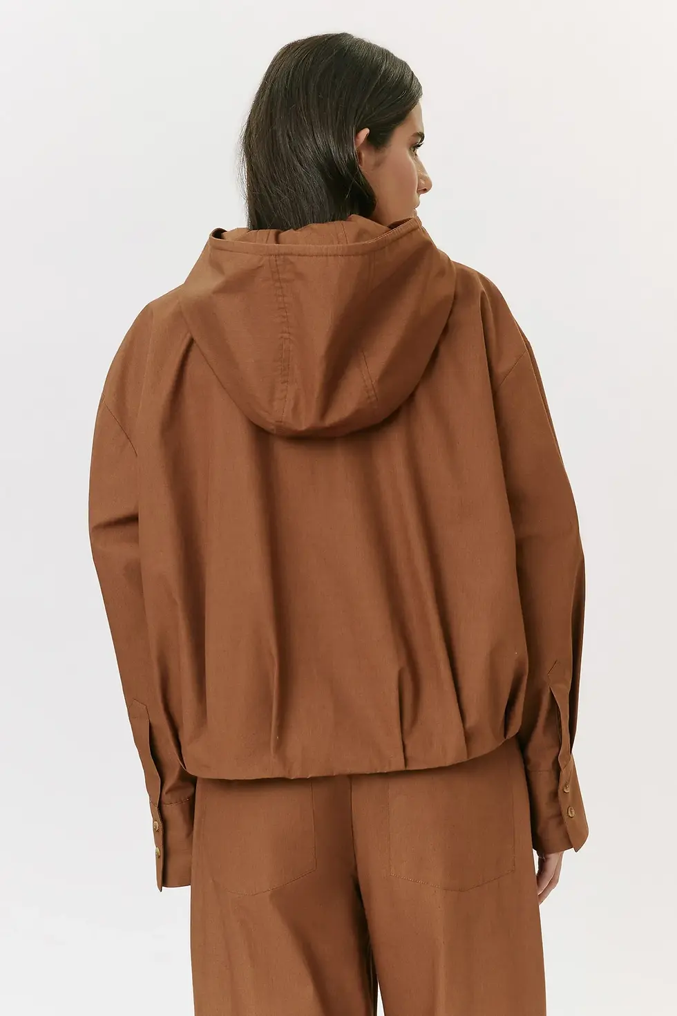 Miniatura: Camisa Pregas Capuz Caramelo Andrea Marques