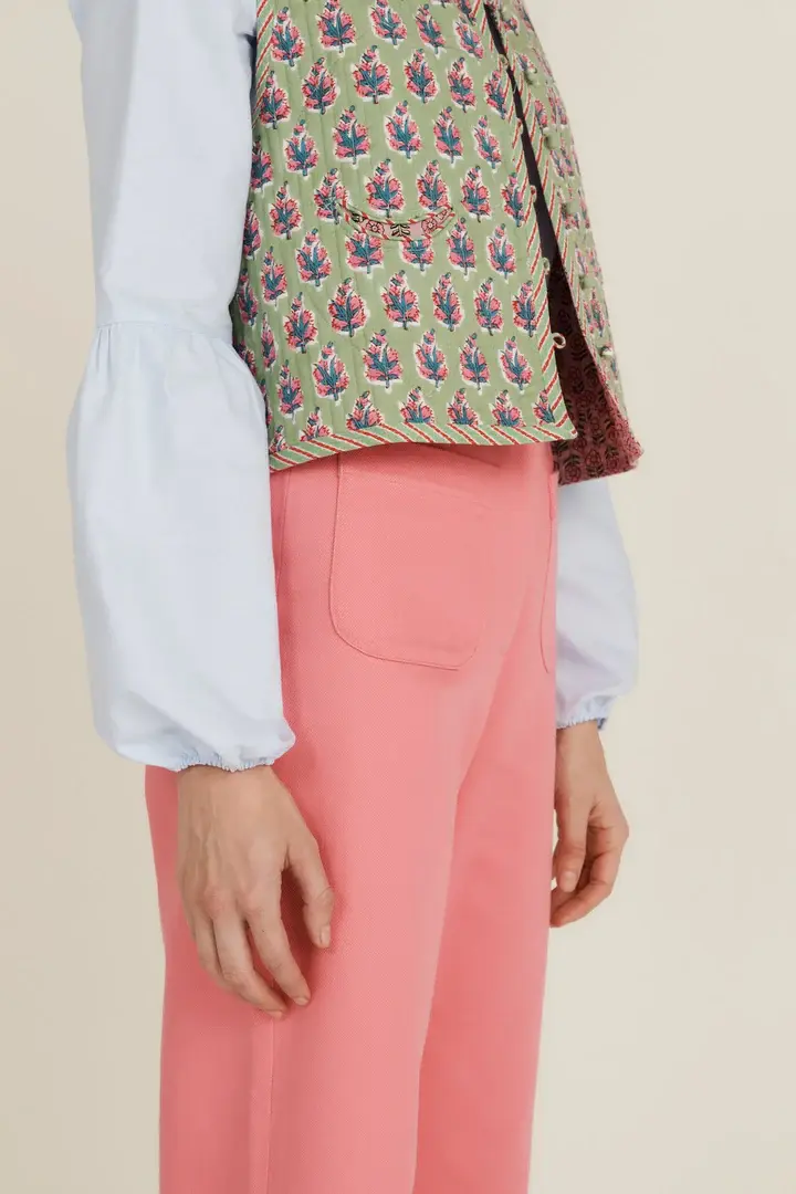 Miniatura: Giverni Vest Green Flowers Maria de la Orden