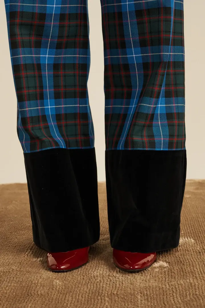 Miniatura: Romeo Pants Blue Checks Maria de la Orden