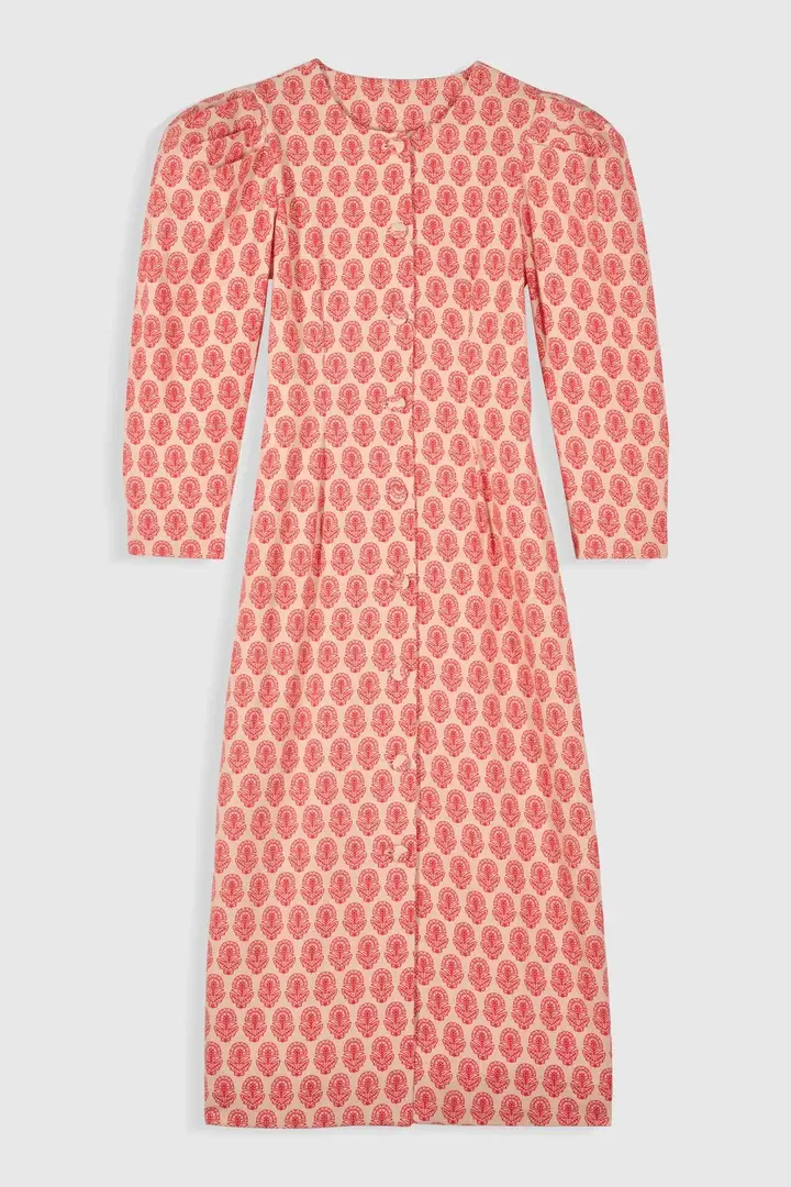 Miniatura: Darcy Dress Red Flowers Twill Maria de la Orden