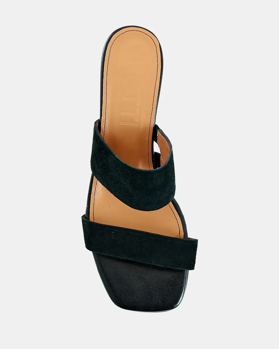 Miniatura: Sandália Salto Rose Preta Botti