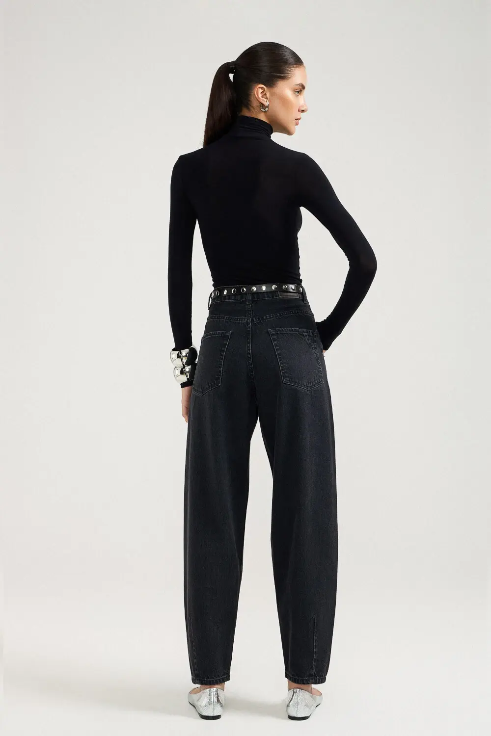 Calça Balloon Black Jeans L*Dnim