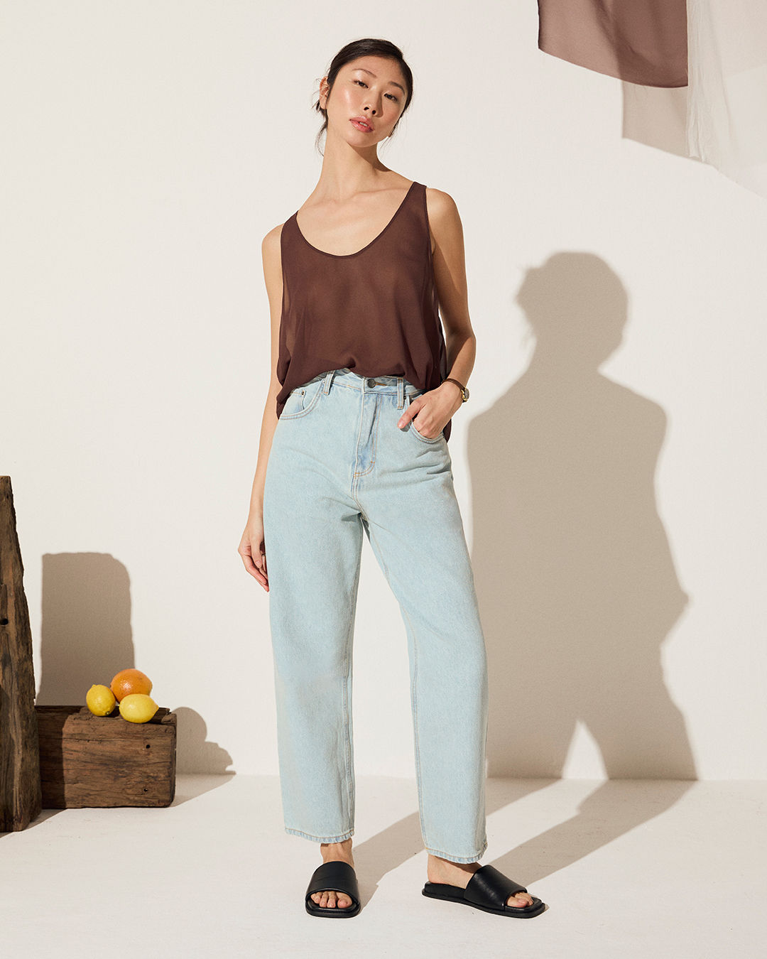 Calça Jeans Reta Olga Azul Claro Yes I Am Jeans