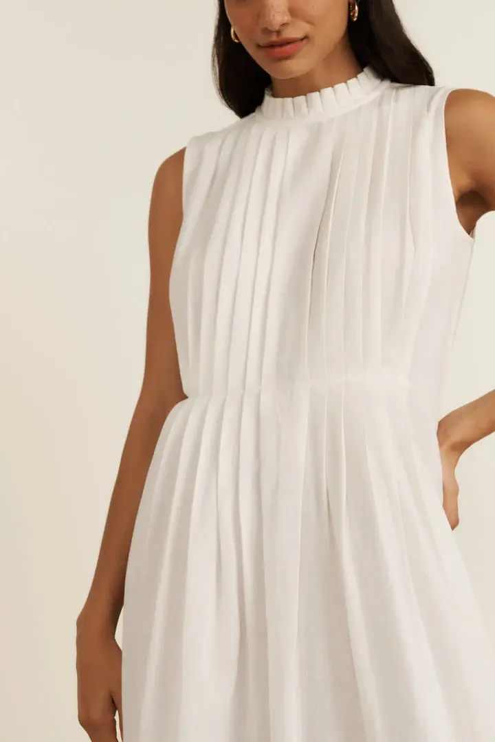 Miniatura: Renata Dress White Maria de la Orden