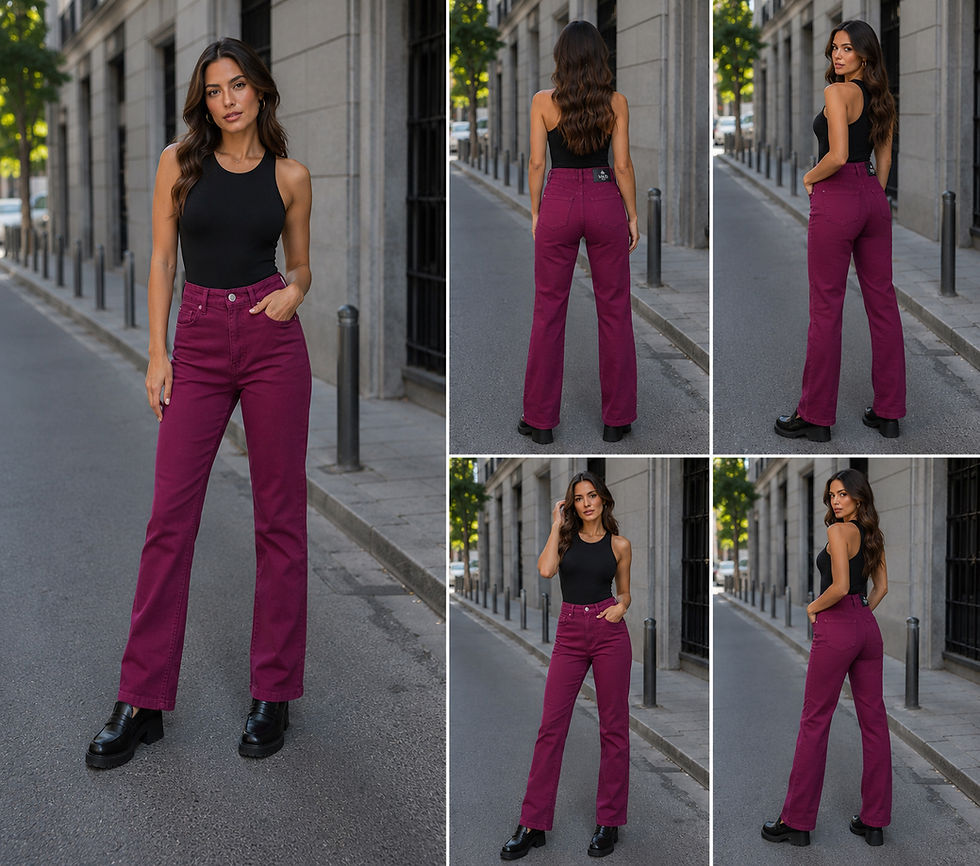 Miniatura: Jeans MKD Recto Push Up  Guinda