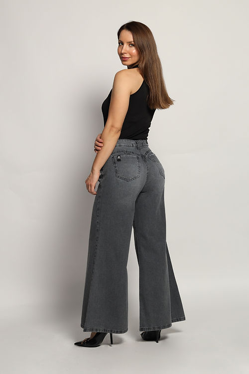 Jeans Mohicano Palazzo Gris | mkdlondon