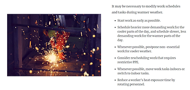 Heat Illness Prevention Modified Work schedule screenshot.png