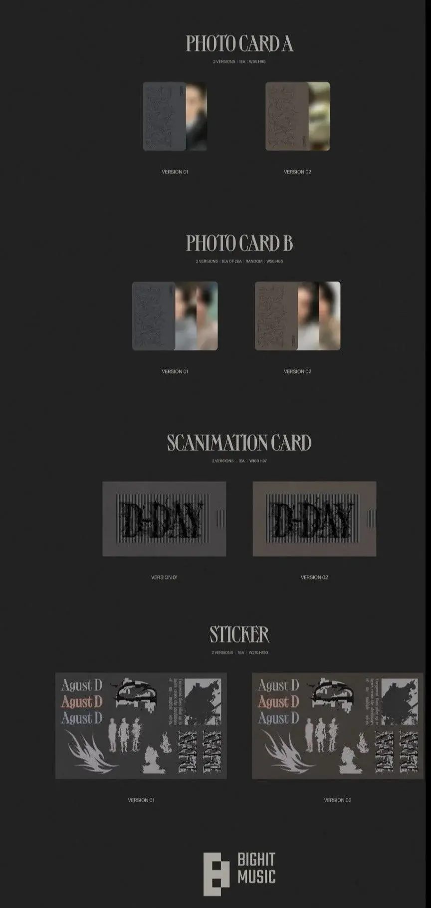 Miniatura: BTS - SUGA/Agust D - D-DAY (Random Ver.)