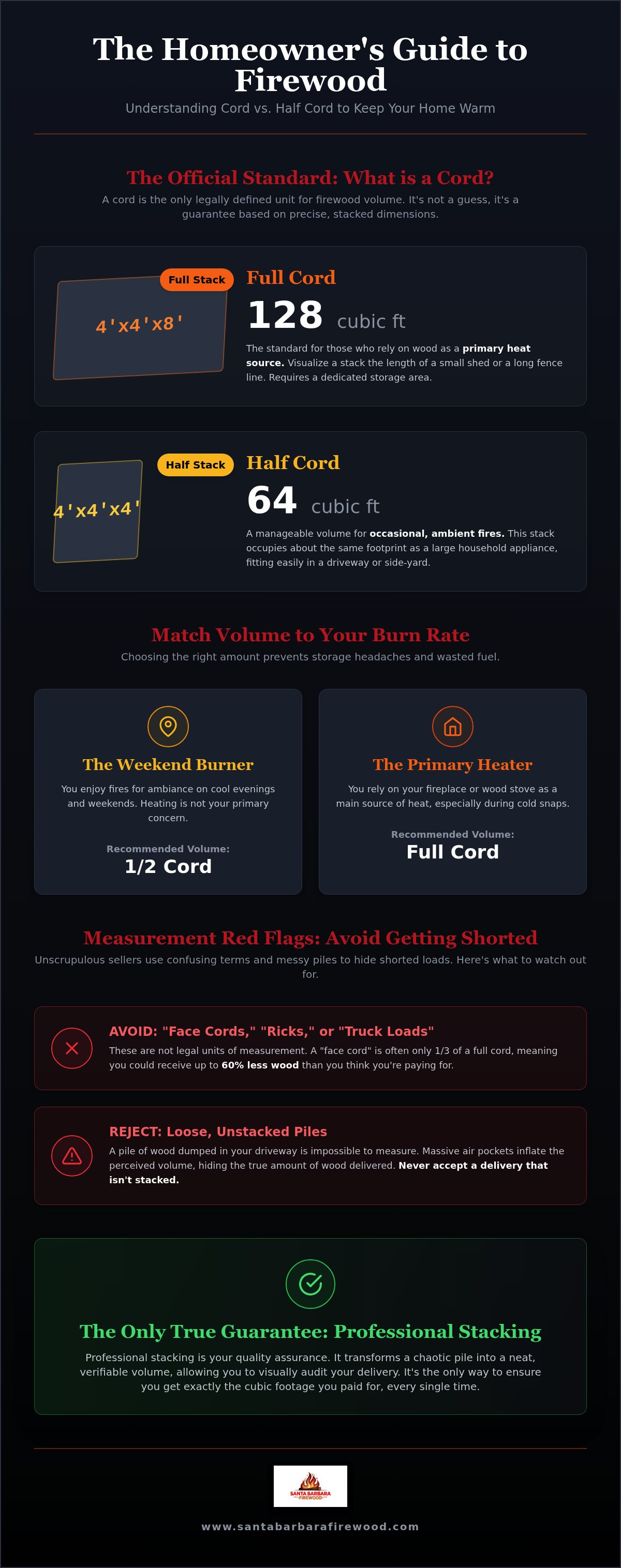 Cord vs half cord firewood