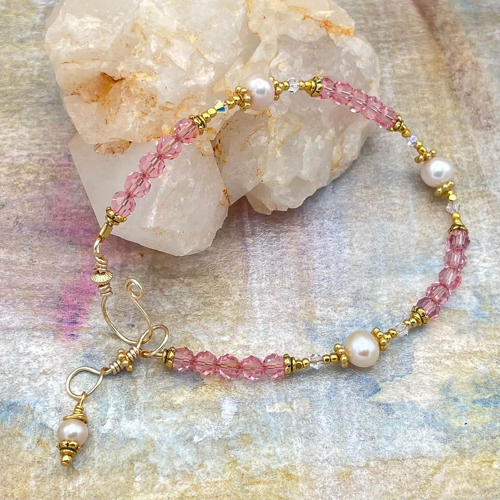Thumbnail: Pearl Rose Channel Bracelet