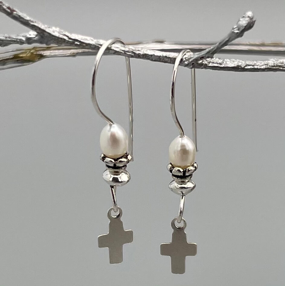 Thumbnail: Pearl Crucis Earrings