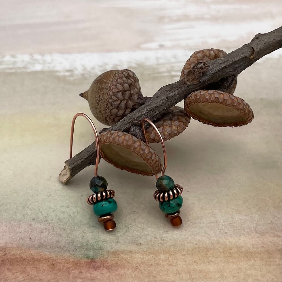 Thumbnail: Turquoise & Copper Canyon Earrings
