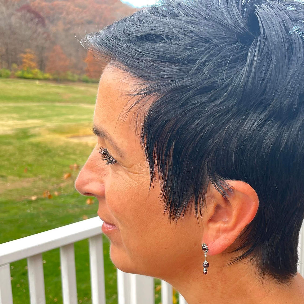 Thumbnail: Garnet Regency Star Interchangeable Earrings